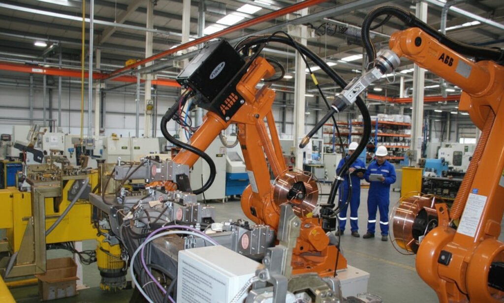 Proyecto de isla de soldadura fabricado por Industrias Rios S.L.