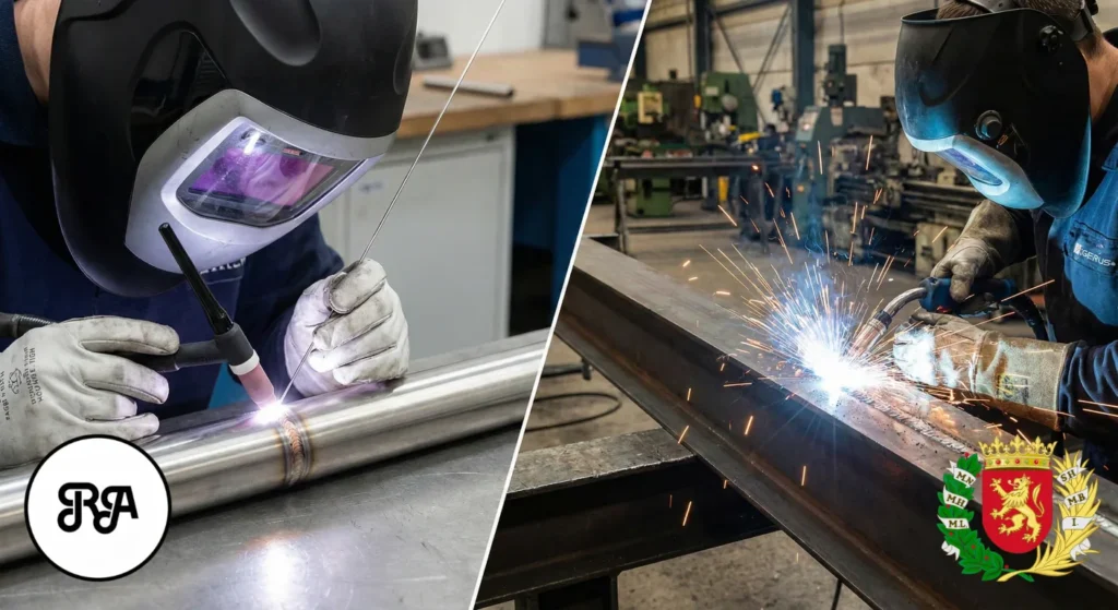 Soldadores realizando los dos tipos de soldadura industrial en Zaragoza