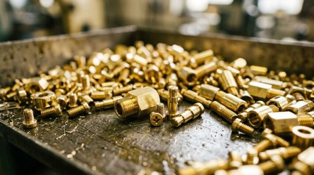 Piezas pequeñas de latón torneadas por decoletaje, Industrias Ríos